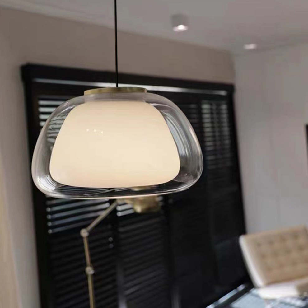 Aurora Pendant Light Milk Glass For Modern Ceiling Decor