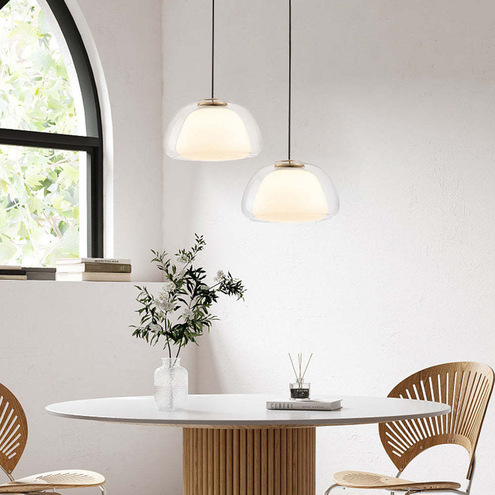 Aurora Pendant Light Milk Glass For Modern Ceiling Decor