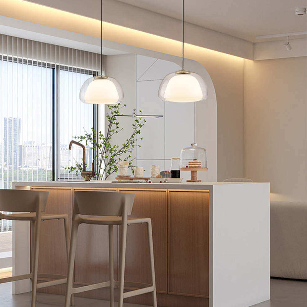 Aurora Pendant Light Milk Glass For Modern Ceiling Decor