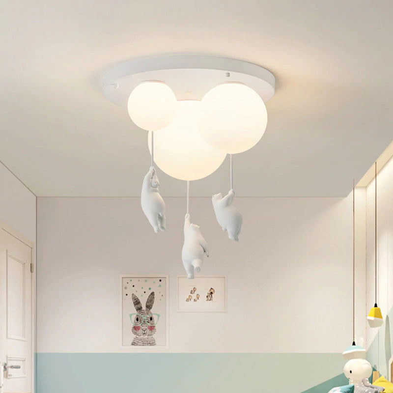 Cora Bear Pendant Light With Balloon Ceiling Theme For Kids Room