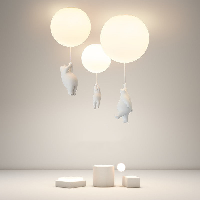 Cora Bear Pendant Light With Balloon Ceiling Theme For Kids Room