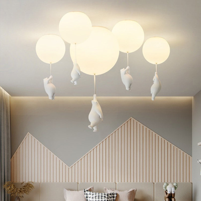 Cora Bear Pendant Light With Balloon Ceiling Theme For Kids Room