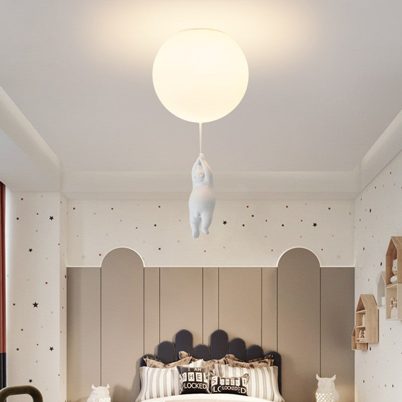 Cora Bear Pendant Light With Balloon Ceiling Theme For Kids Room