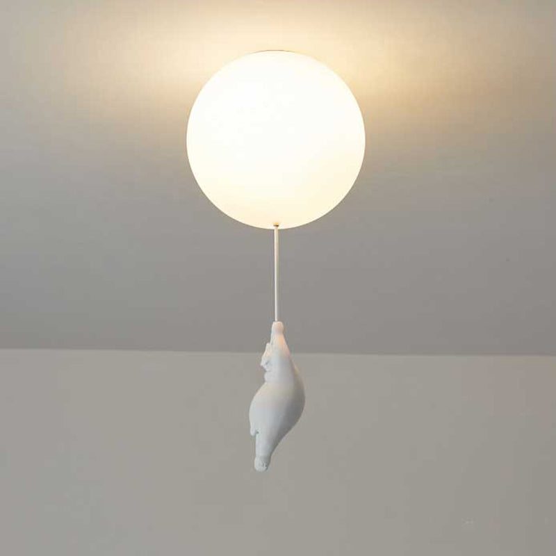 Cora Bear Pendant Light With Balloon Ceiling Theme For Kids Room