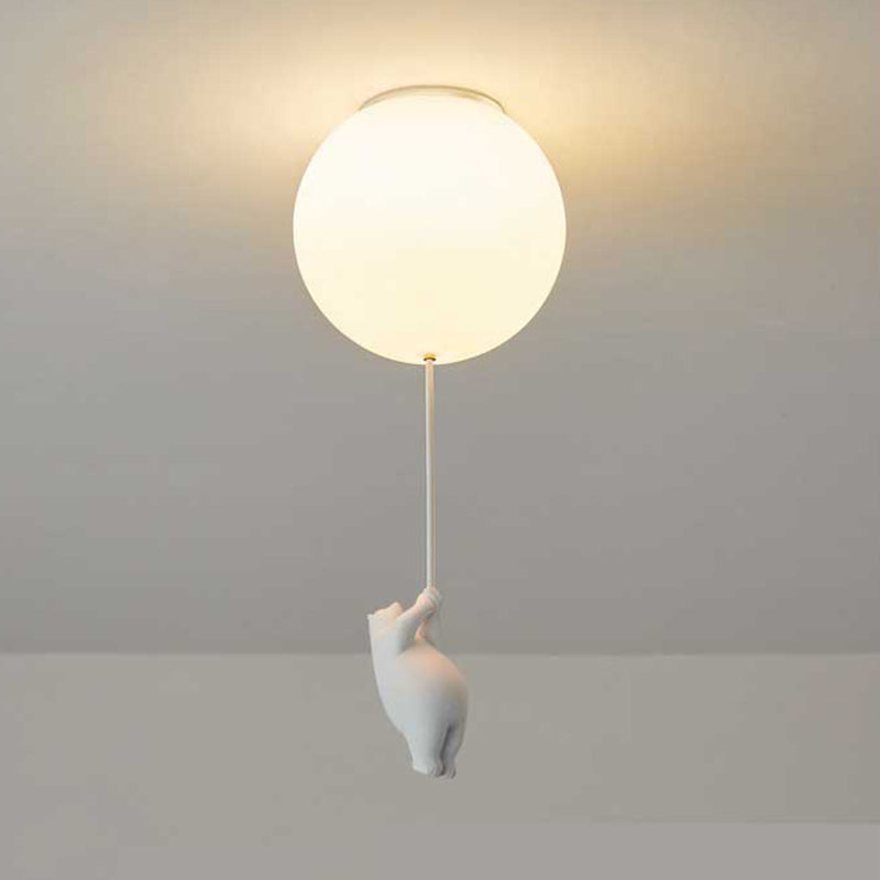 Cora Bear Pendant Light With Balloon Ceiling Theme For Kids Room