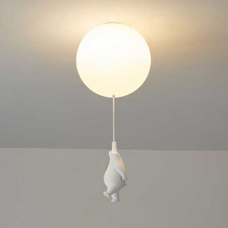 Cora Bear Pendant Light With Balloon Ceiling Theme For Kids Room