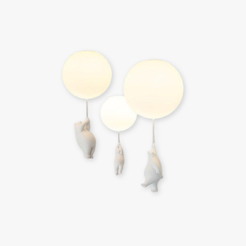 Cora Bear Pendant Light With Balloon Ceiling Theme For Kids Room
