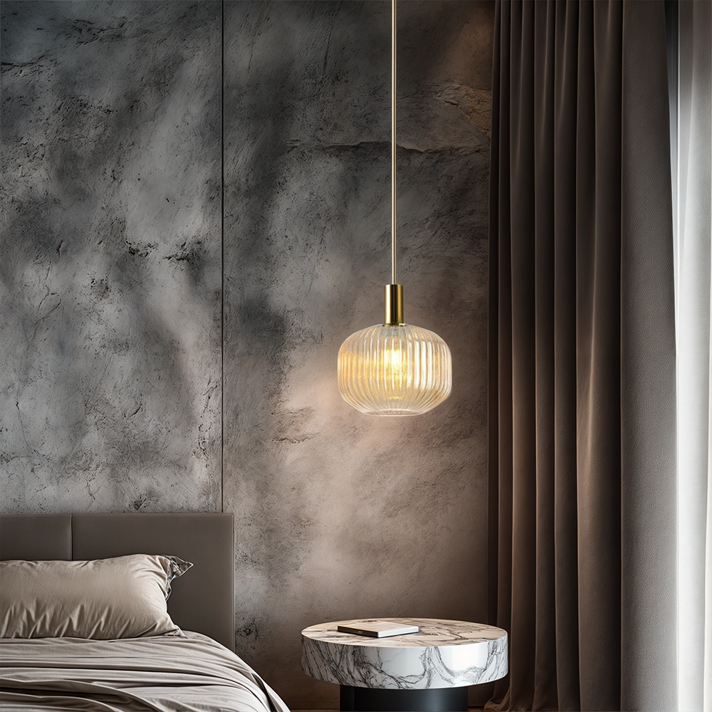 Marise Fluted Glass Pendant Lights For Nordic Home Decor