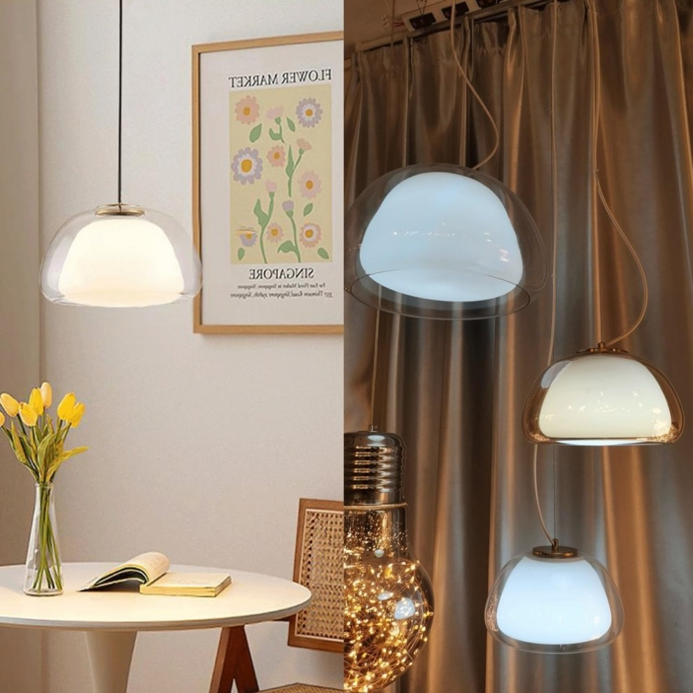Aurora Pendant Light Milk Glass For Modern Ceiling Decor