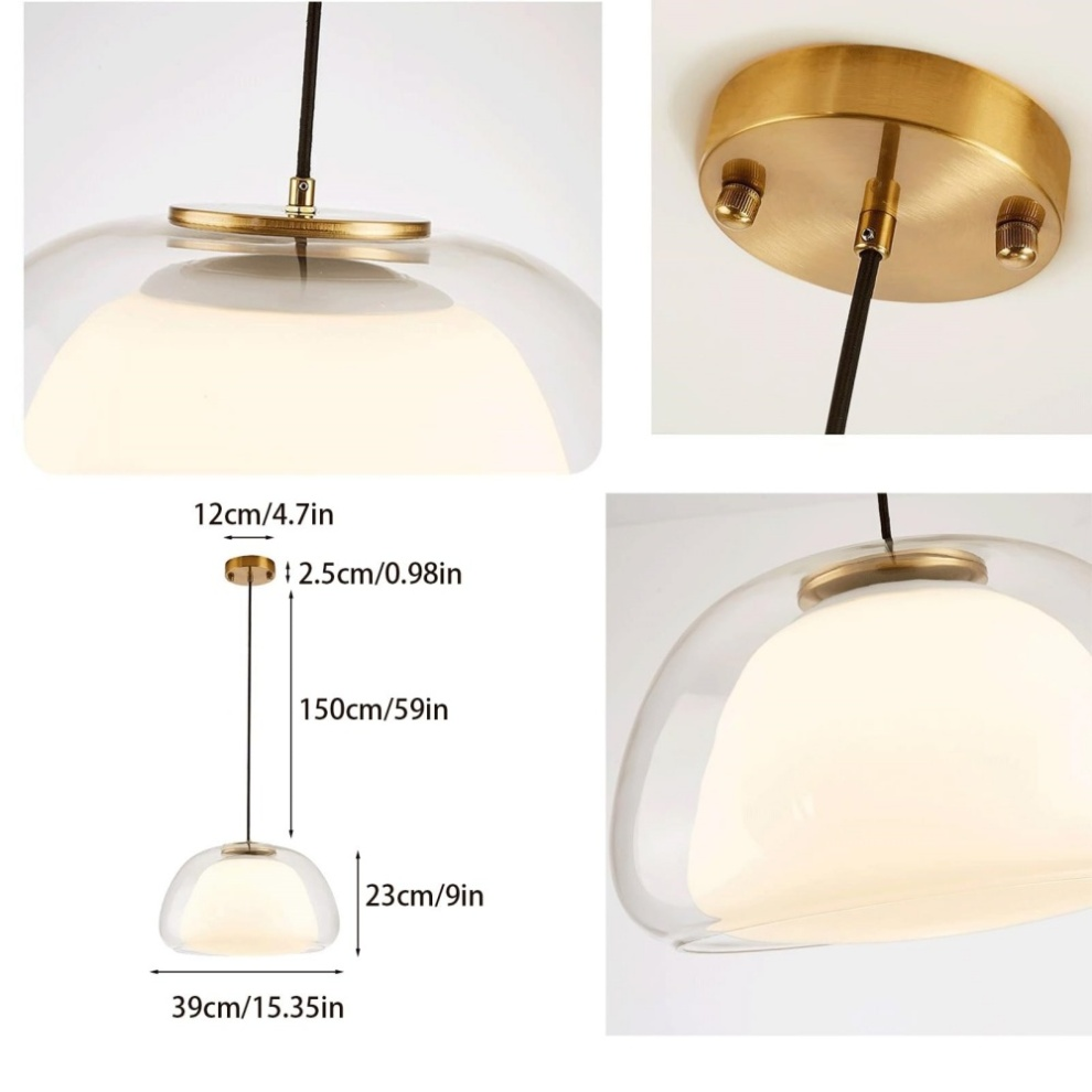 Aurora Pendant Light Milk Glass For Modern Ceiling Decor