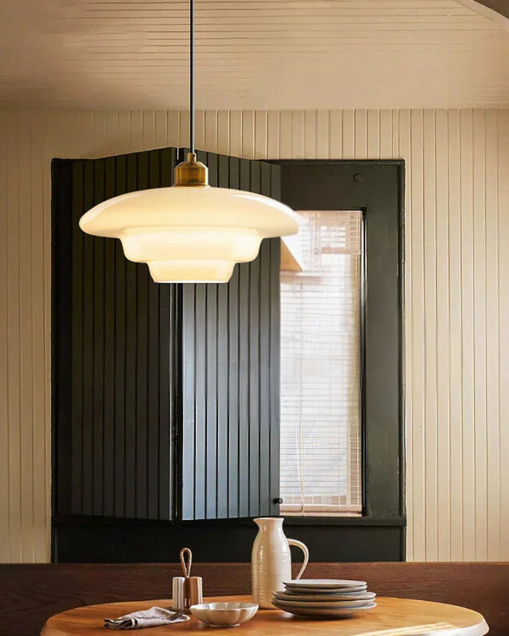 Luselle Cloud-Form Retro Opal Glass Pendant Light With Soft Diffused Glow