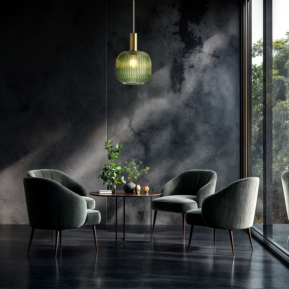Marise Fluted Glass Pendant Lights For Nordic Home Decor