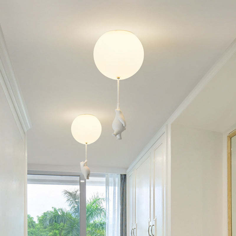 Cora Bear Pendant Light With Balloon Ceiling Theme For Kids Room