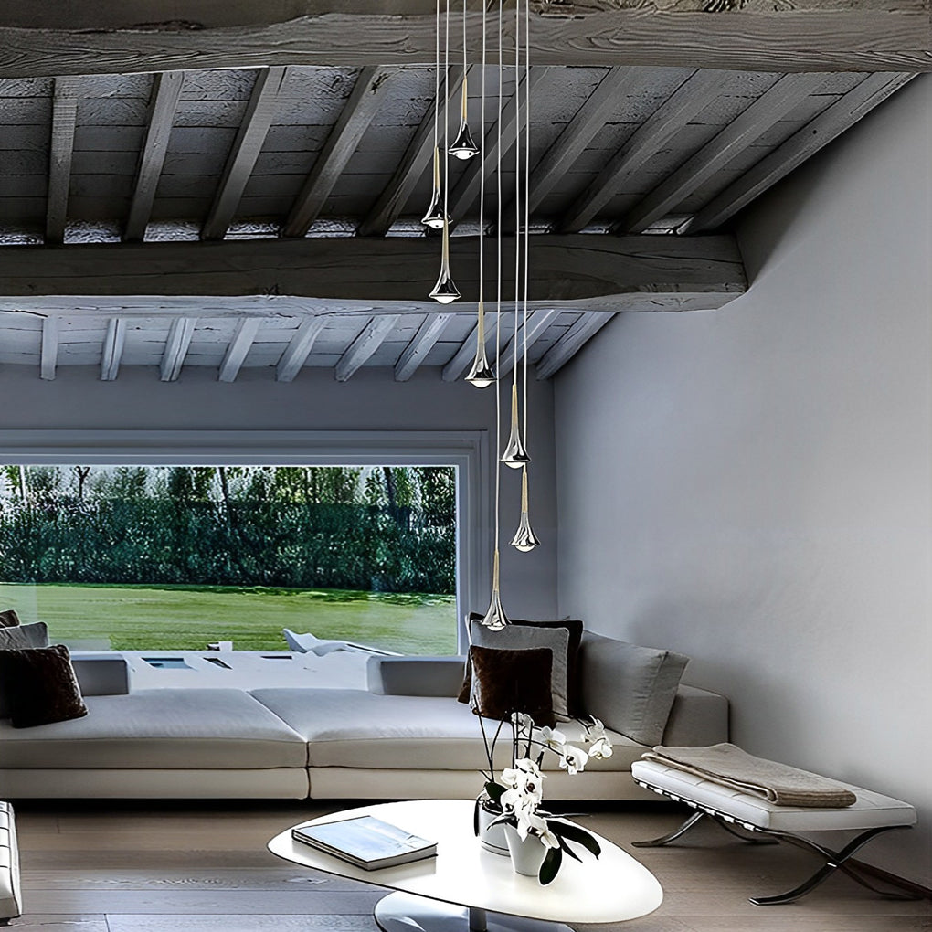 Thalor Pendant Lamp With Water Drop Silhouette For Modern Homes