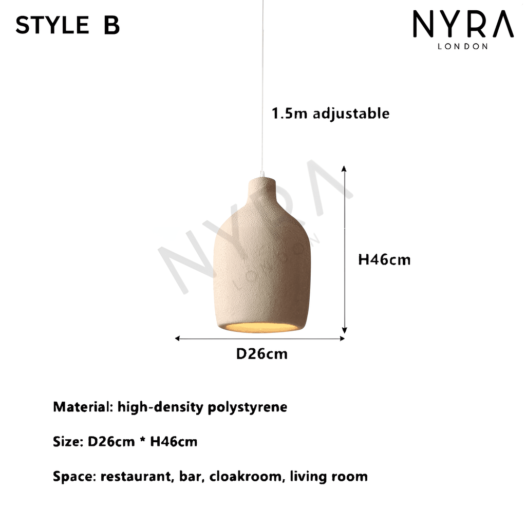 SylvaWabi Pendant Light In Resin For Modern Ceiling Fixtures