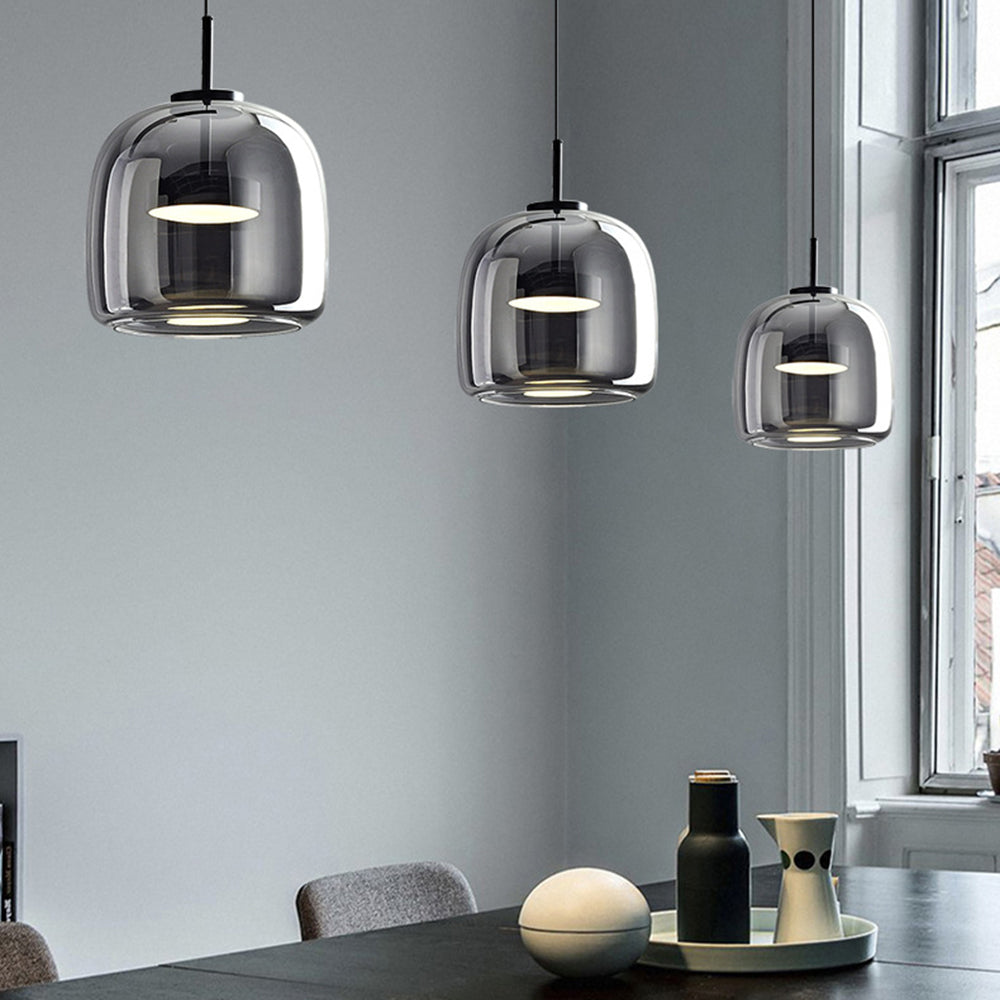 Lunara Warm Amber Glow Retro Pendant Light for Living Rooms