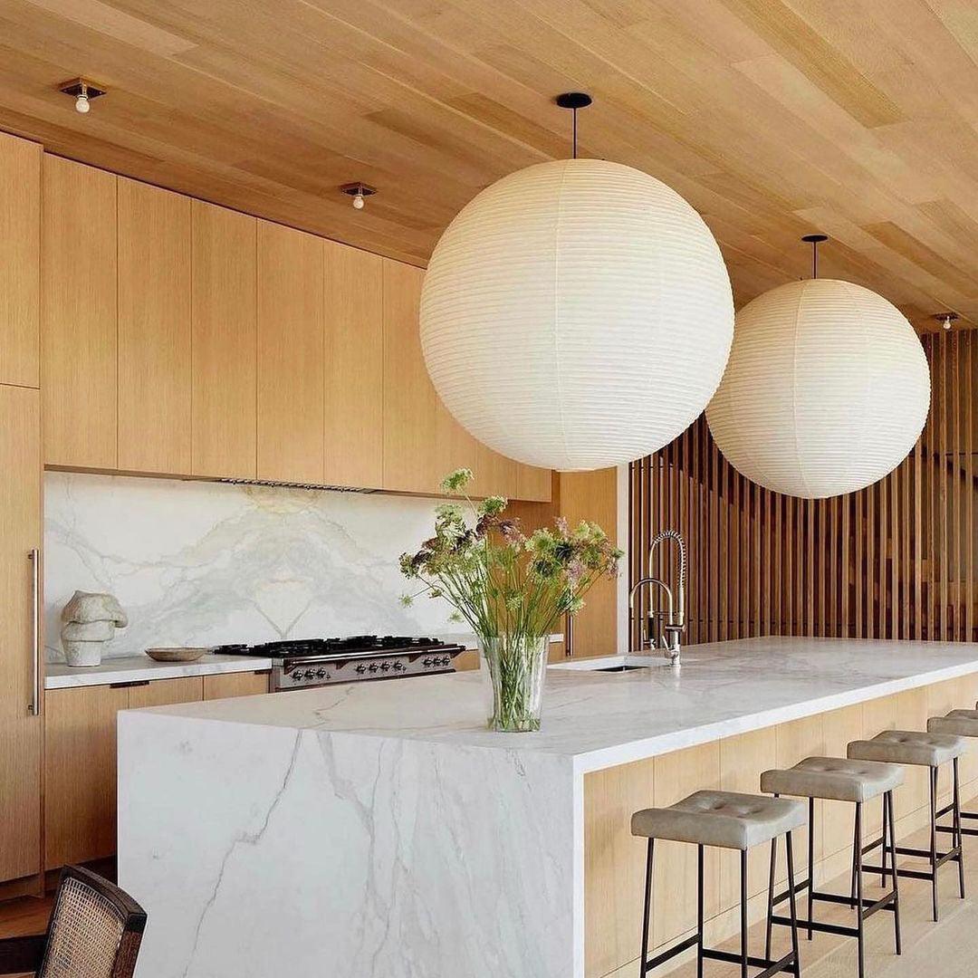 Hinori Airi Pendant Light With Paper Shade In Japanese Style