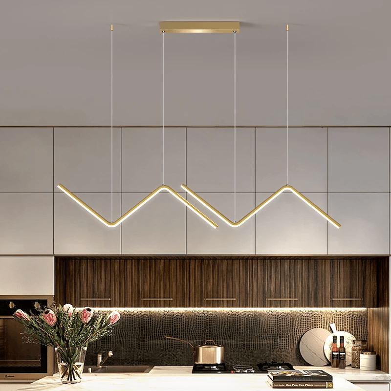 Lirana Wave Shaped Pendant Light With Contemporary Designer Style