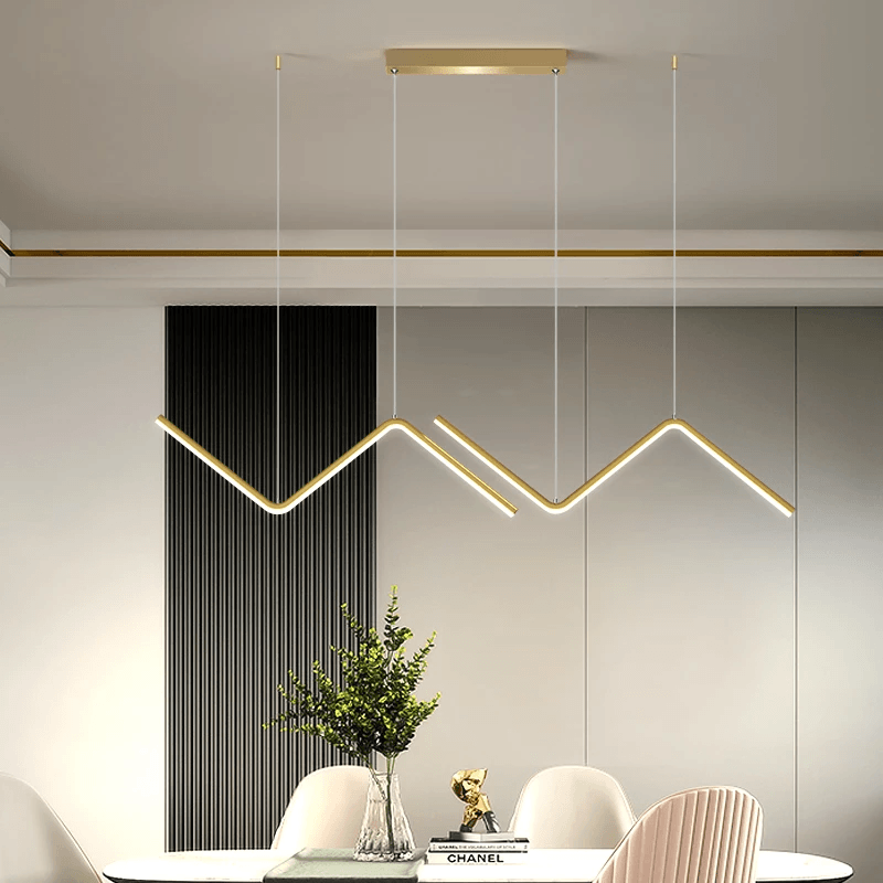 Lirana Wave Shaped Pendant Light With Contemporary Designer Style