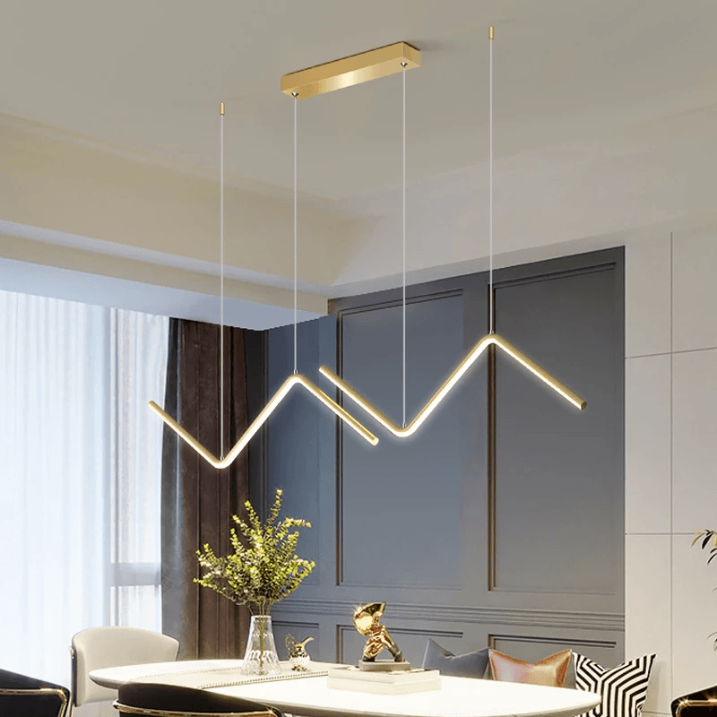 Lirana Wave Shaped Pendant Light With Contemporary Designer Style