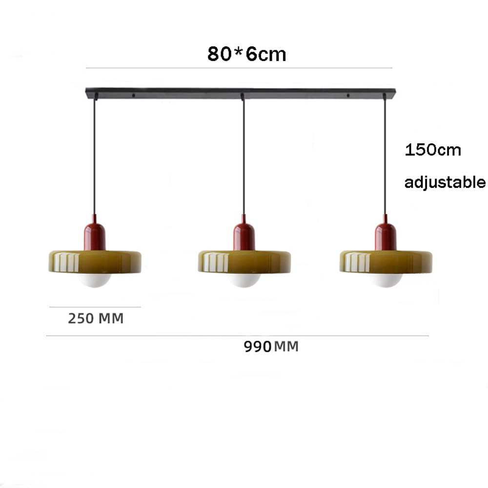 Kirrea One Glass Pendant Fixture For Kitchen And Dining