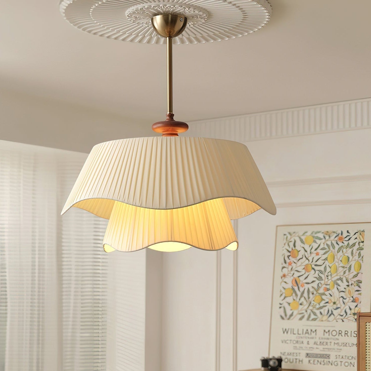 Avondale Modern Elegant Pendant Light With Metal, Glass And Wood