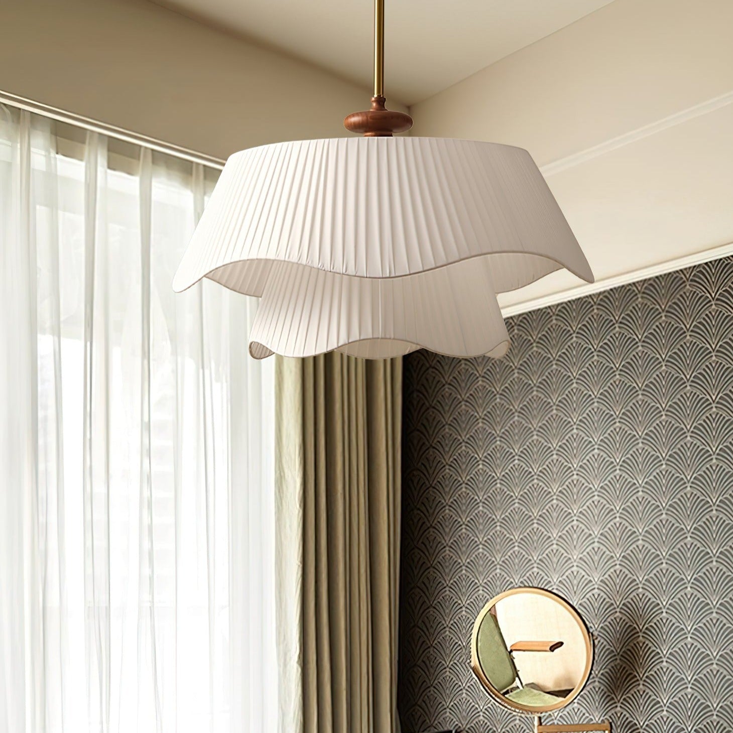 Avondale Modern Elegant Pendant Light With Metal, Glass And Wood