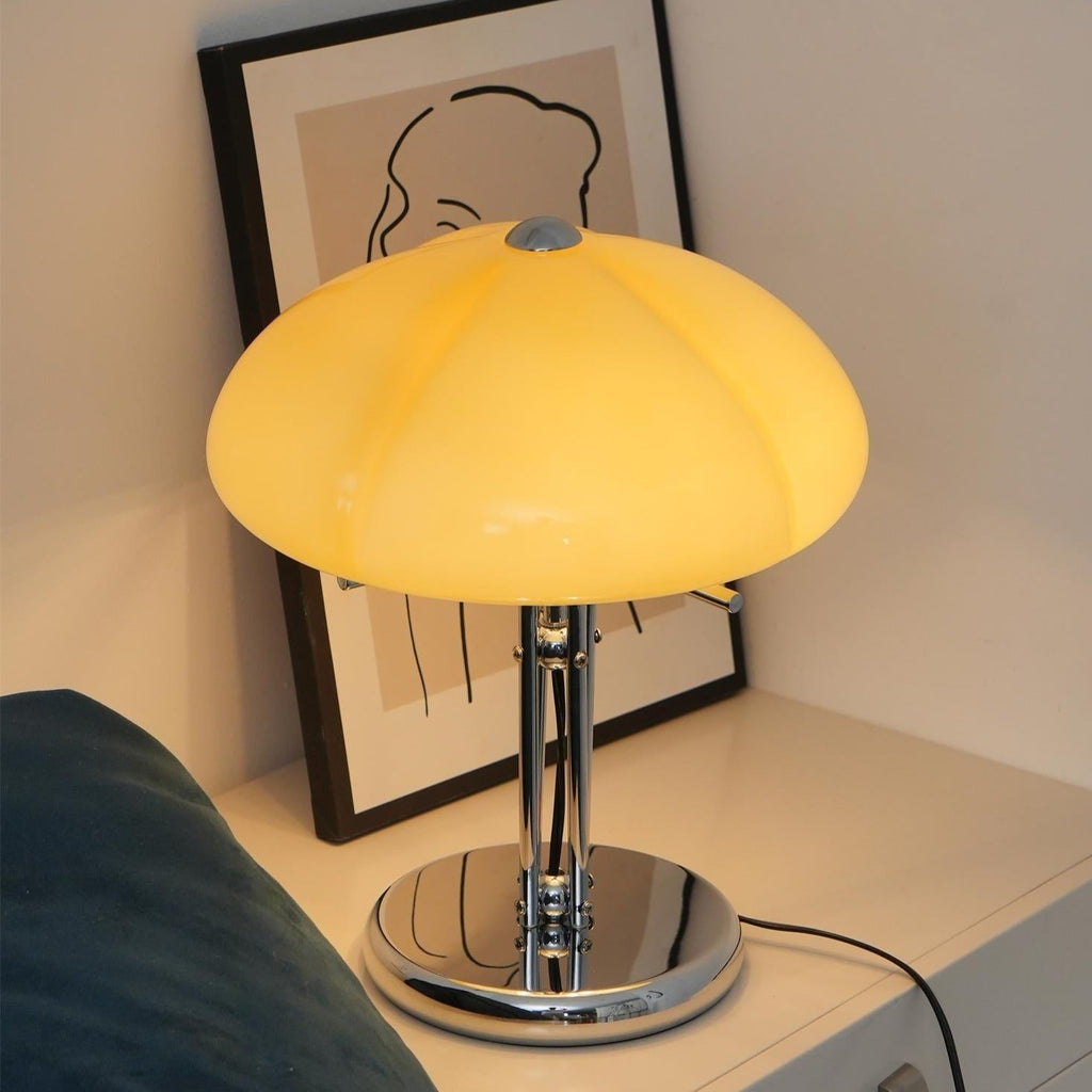 Mushroom Table Lamp With Bauhaus Style And Clean Geometric Form