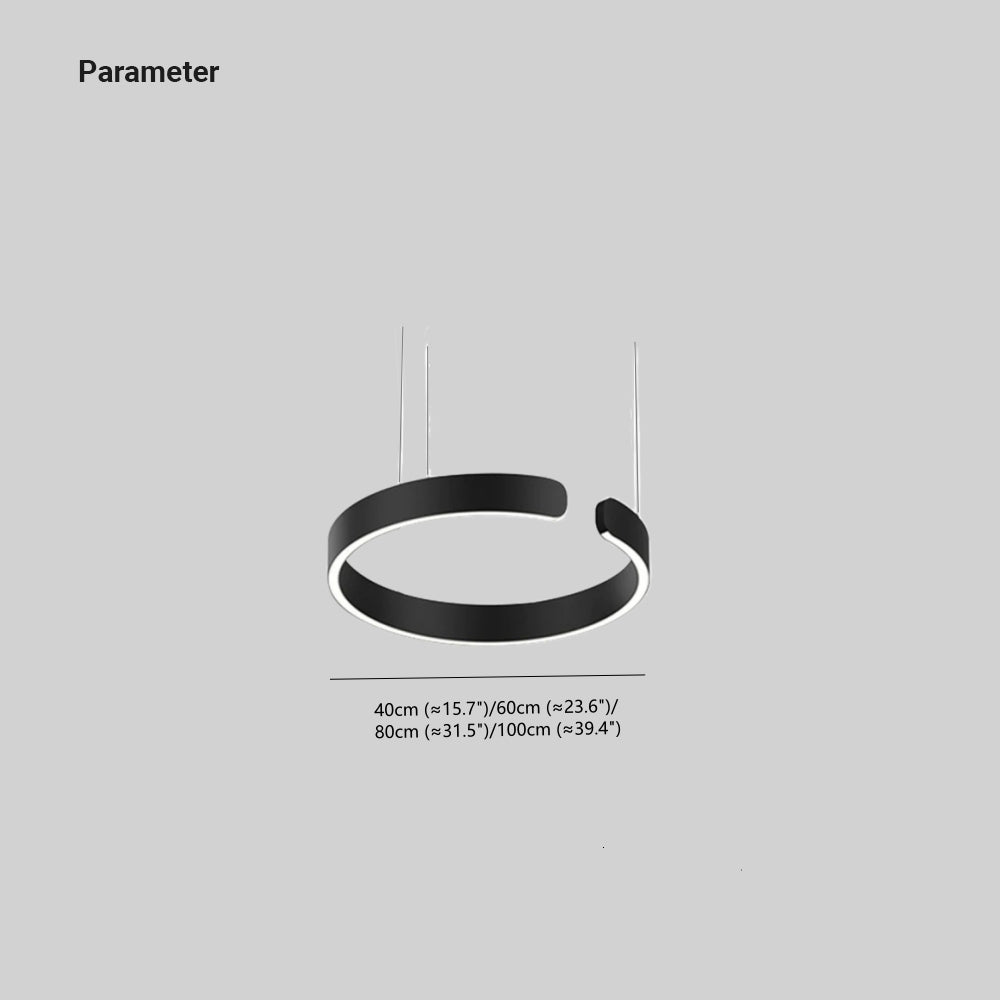 Lumera Two Ring LED Pendant Light With Floating Silhouette Warm Brushed Gold Bronze Finish
