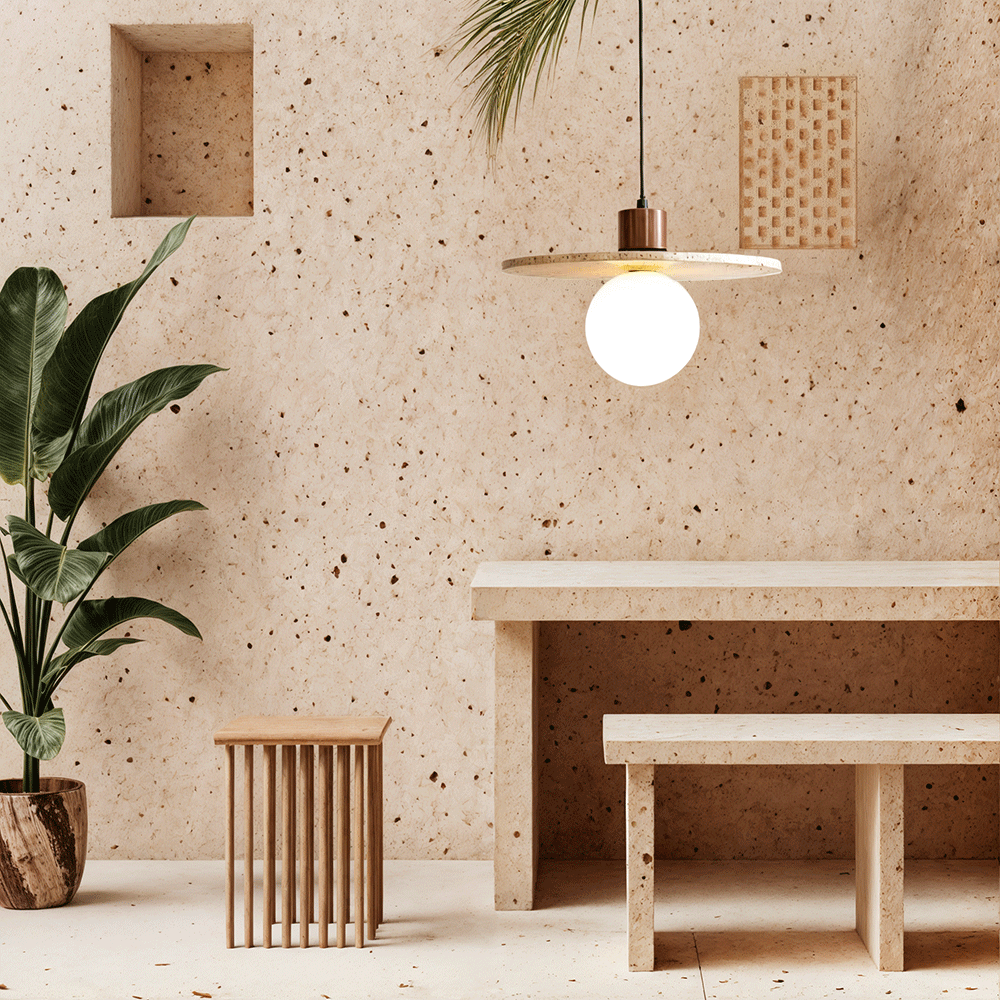 Solena Travertine Pendant Lights For Modern Interiors And Living Spaces
