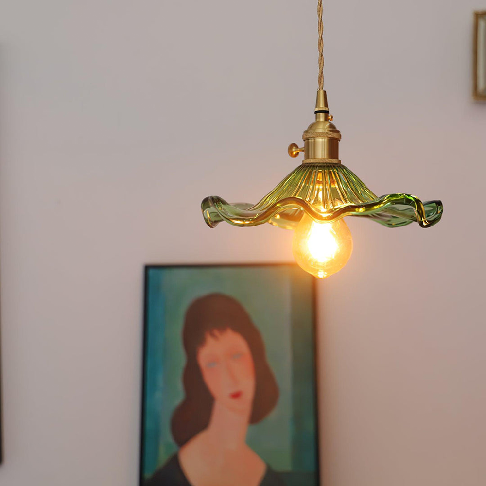 Larella LED Floral Glass Pendant Light With Warm Ambiance E27