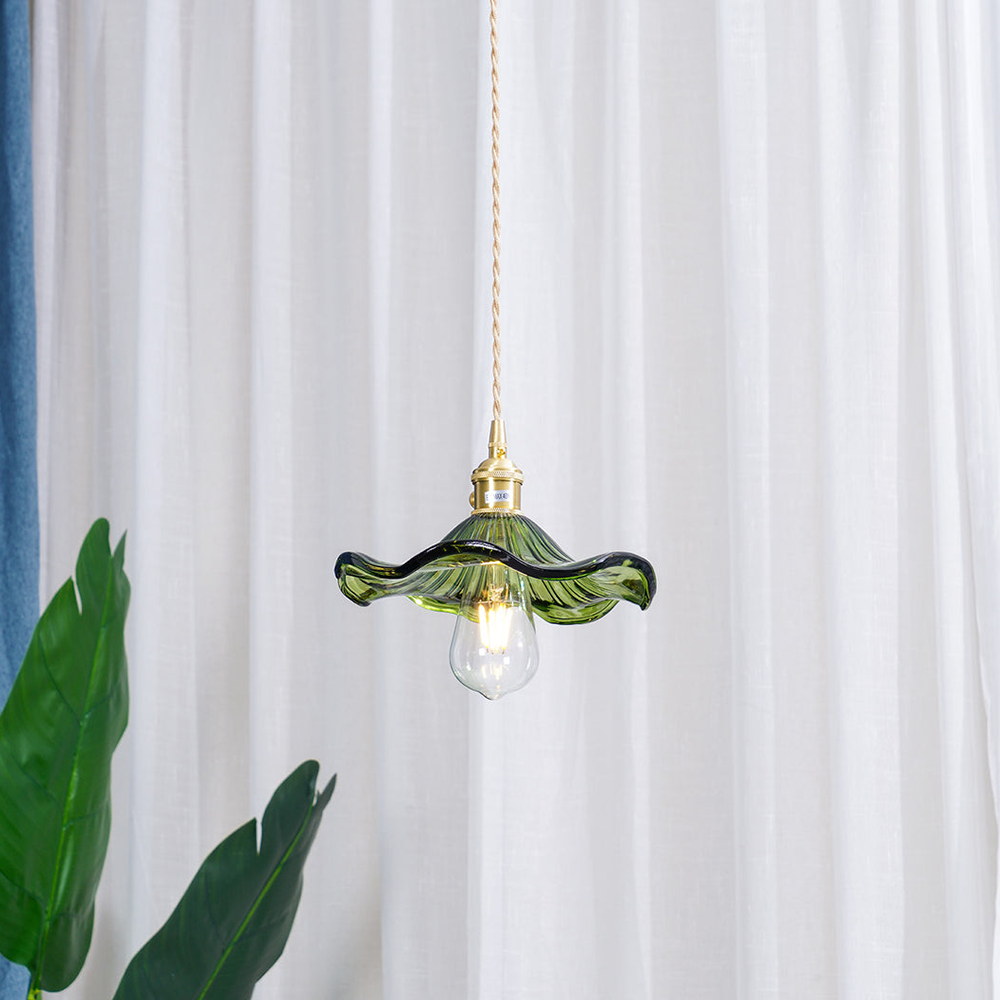 Larella LED Floral Glass Pendant Light With Warm Ambiance E27