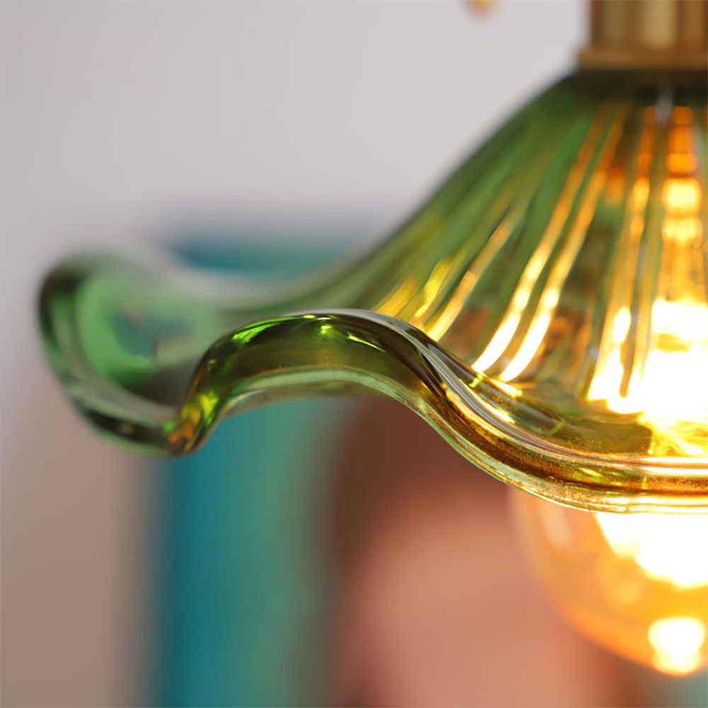 Larella LED Floral Glass Pendant Light With Warm Ambiance E27