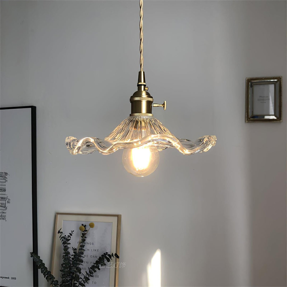 Larella LED Floral Glass Pendant Light With Warm Ambiance E27