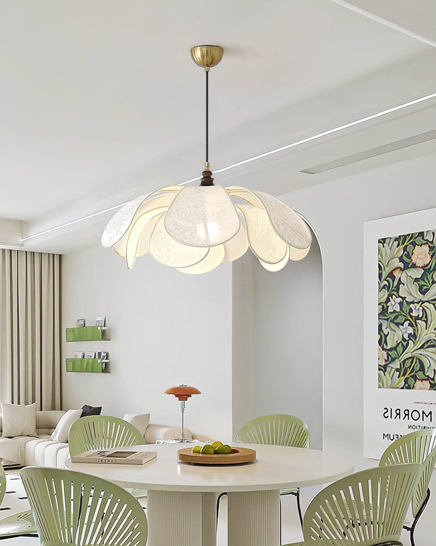 Liora Bloom Ceiling Pendant With Floral-Inspired Modern Design, E26/E27 LED Compatible