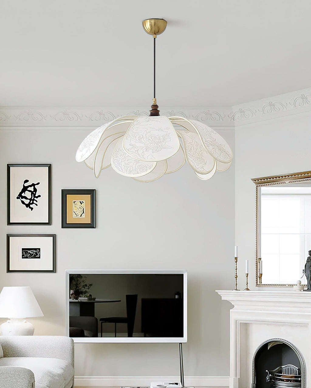 Liora Bloom Ceiling Pendant With Floral-Inspired Modern Design, E26/E27 LED Compatible