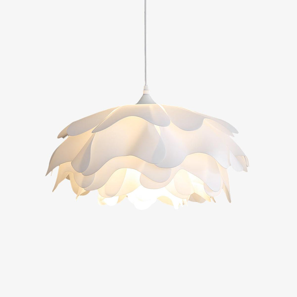 Pendant Light In White With Blossom Shape For Warm Ambience