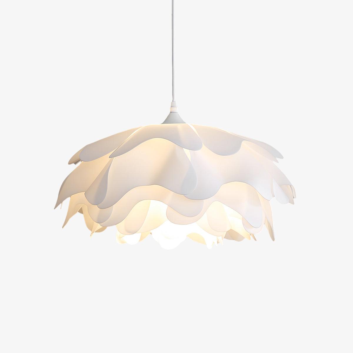 Pendant Light In White With Blossom Shape For Warm Ambience