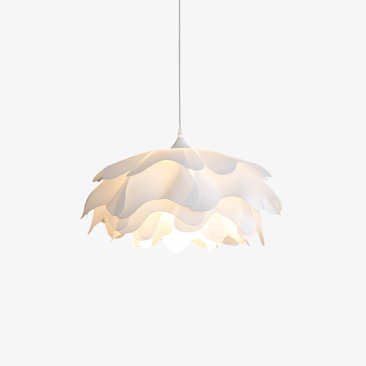 Pendant Light In White With Blossom Shape For Warm Ambience