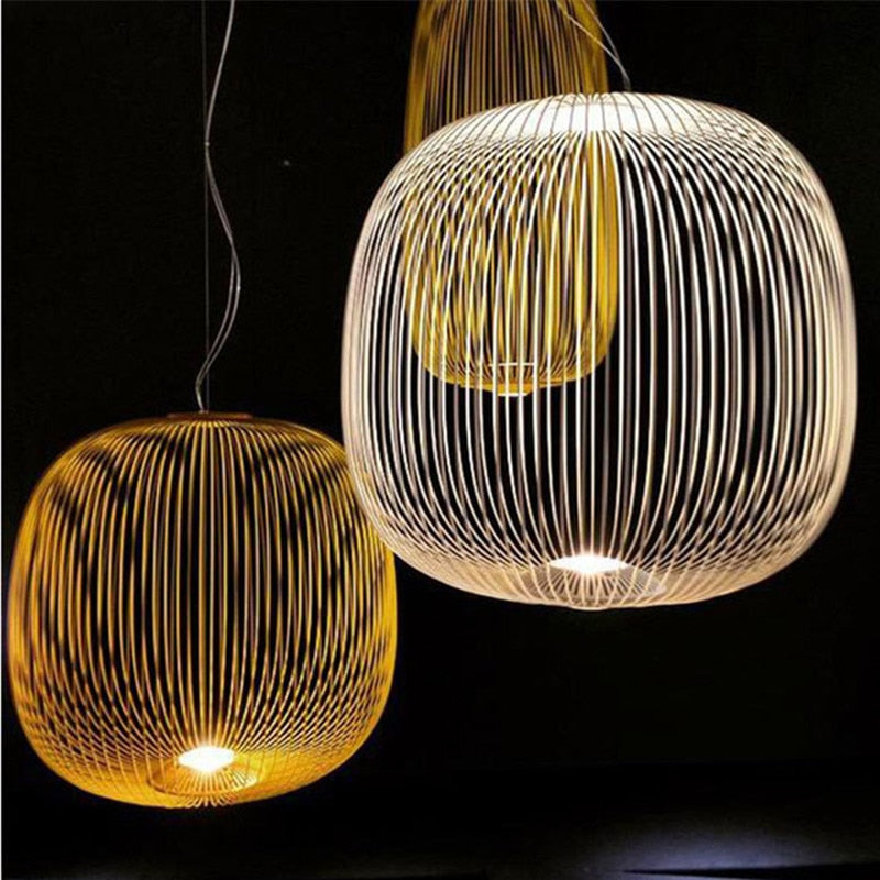 Lyra Spokes Hanging Pendant Light With 52cm Diameter 200cm Height