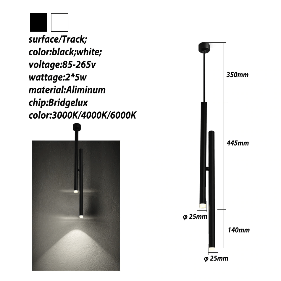 Tube Pendant Light Fixture For Modern Dining Rooms And Kitchen Areas