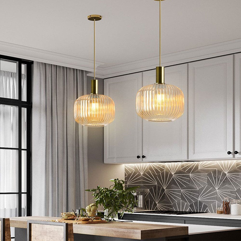 Marise Fluted Glass Pendant Lights For Nordic Home Decor