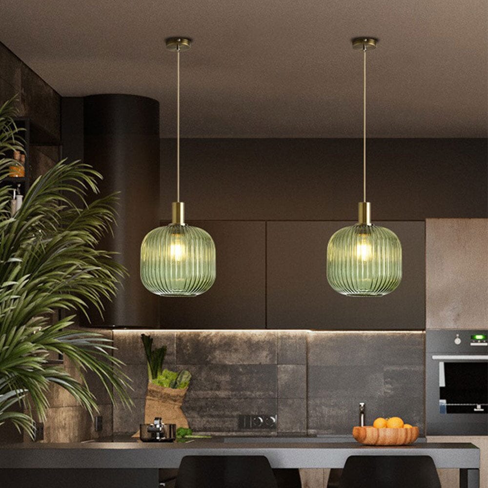 Marise Fluted Glass Pendant Lights For Nordic Home Decor