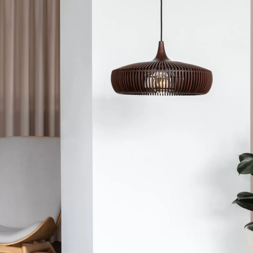 Hinori Japandi Pendant Light In Solid Wood For Elegant Glow