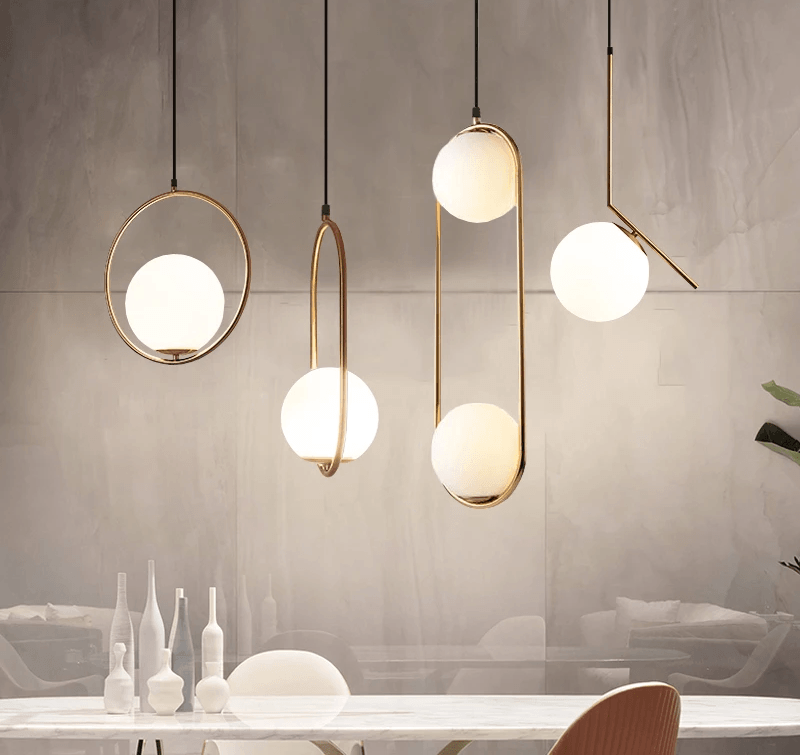 Nordic Glass Globe Fixtures For Pendant Lights In Modern Home Decor