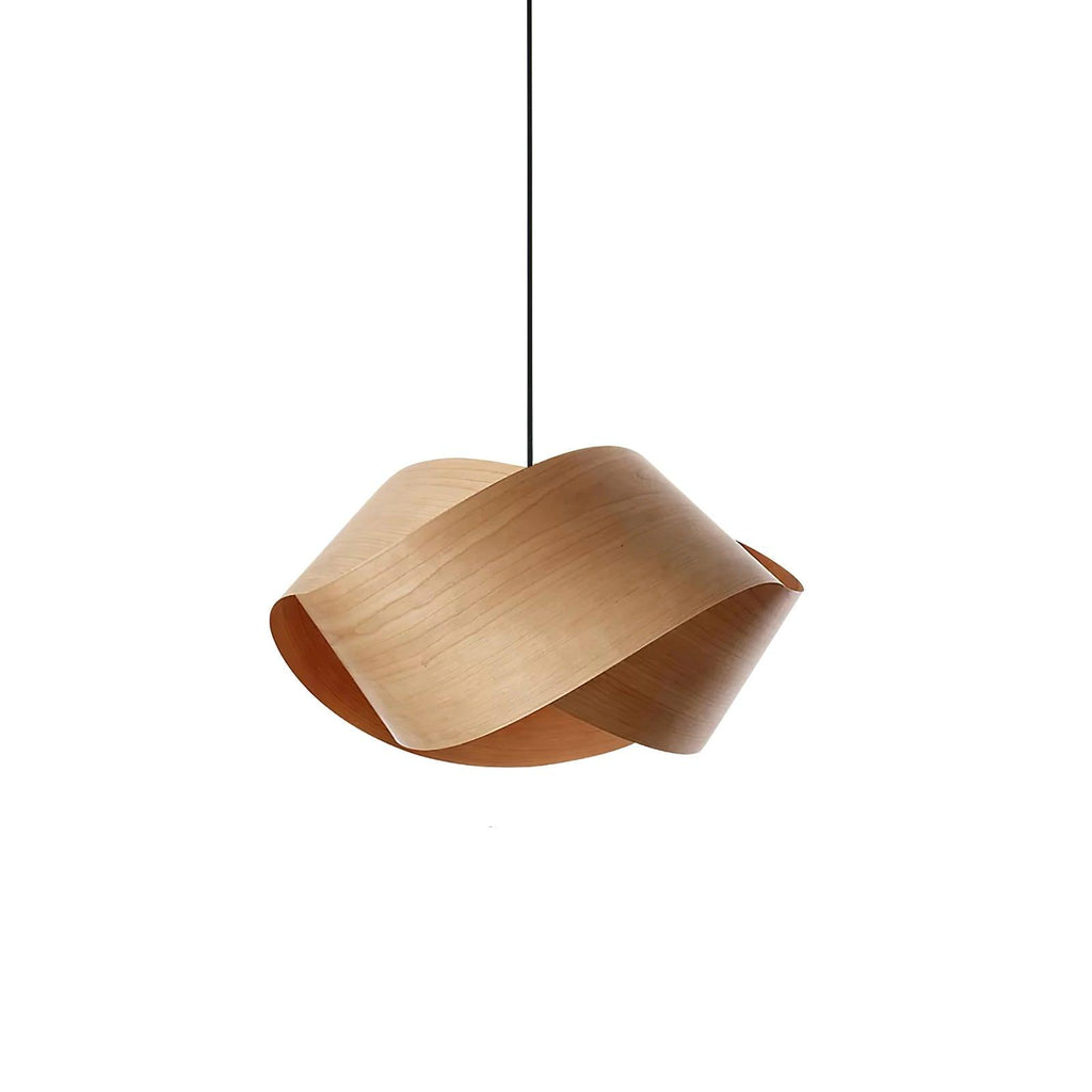 Elara Pendant Light With Woodgrain Finish For Dining Room Ambience