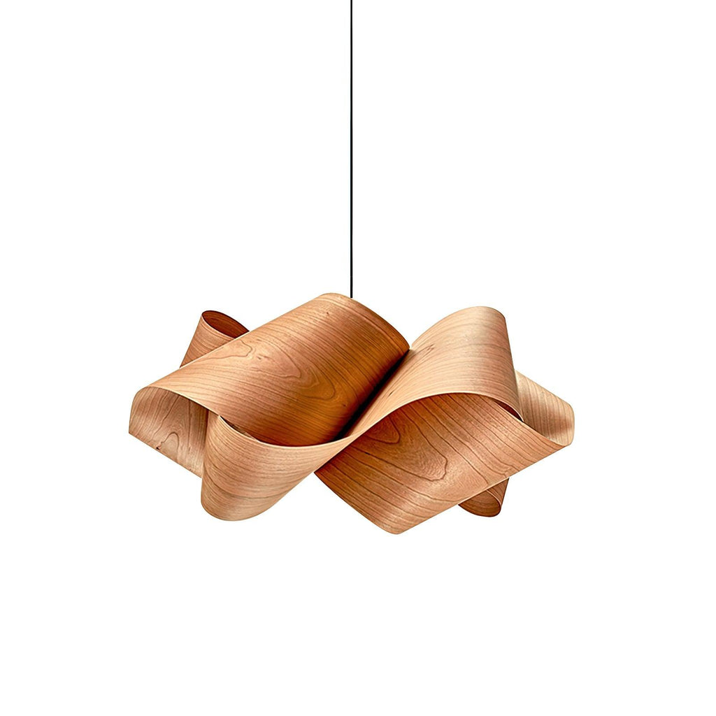 Elara Pendant Light With Woodgrain Finish For Dining Room Ambience