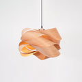 Elara Pendant Light With Woodgrain Finish For Dining Room Ambience