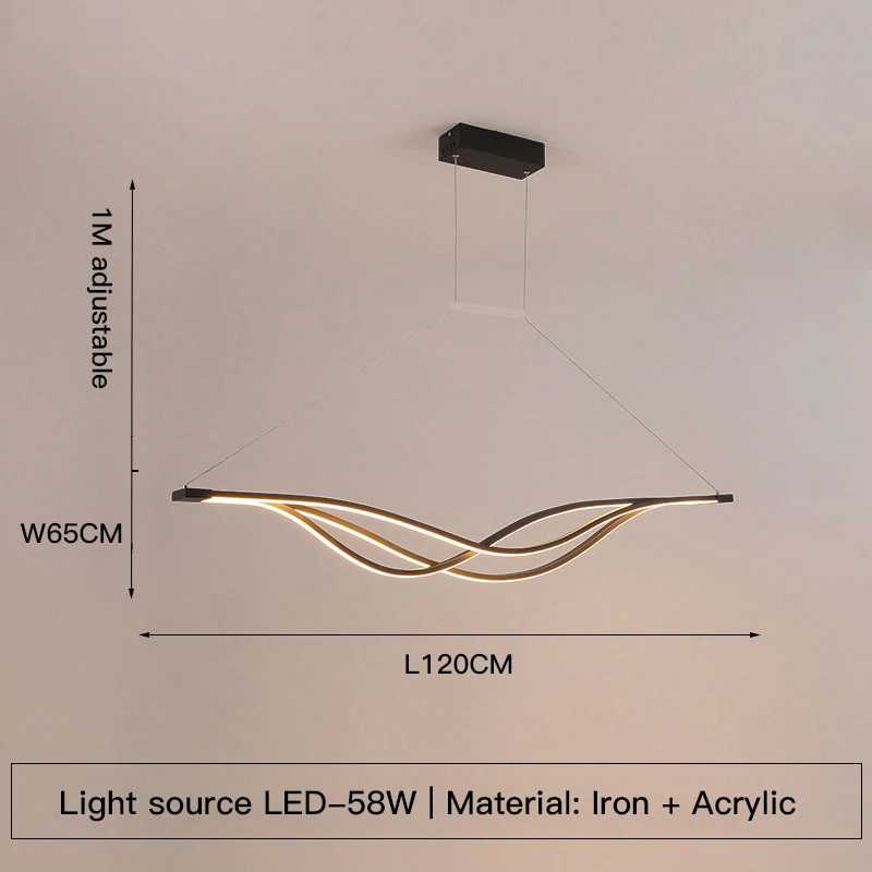 LumiArc Curved LED Pendant Light For Modern Interiors And Spaces