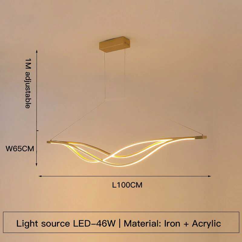 LumiArc Curved LED Pendant Light For Modern Interiors And Spaces